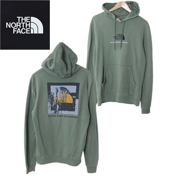 ノースフェイス THE NORTH FACE■スウェットパーカー　バックプリント　メンズ■M■グリーン系 ※NK5610160