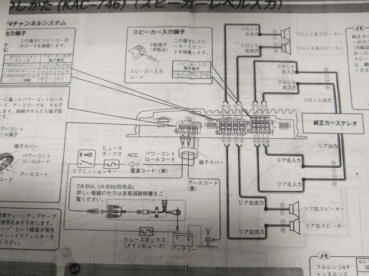 KENWOOD　ケンウッド　KAC-746アンプ他スピーカー等　セット一式　取り外し品　中古　ジャンク　高音質(zhì)