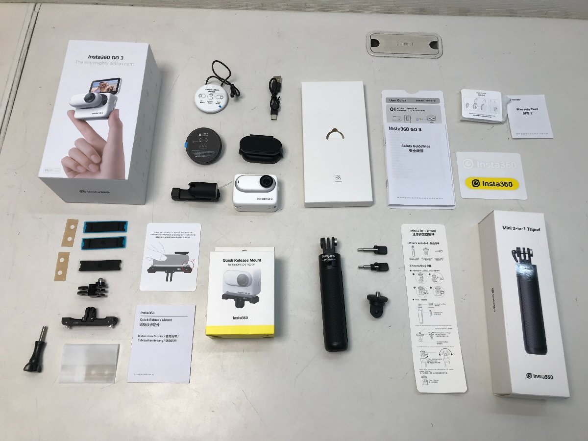 【★01-266】■中古■Insta 360 GO3 アクションカメラ カメラスタンド クイックリリースマウント セット（９９１５）