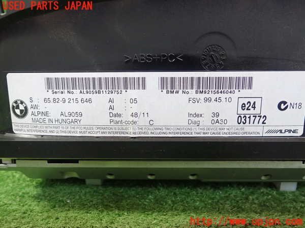 5UPJ-17096629]BMW 335i クーペ(KG35 E92)モニター 中古