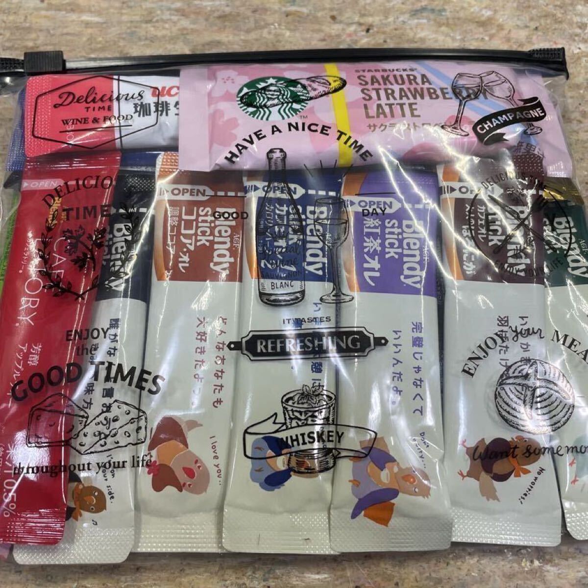 200円～「大好評(píng)！スティック飲料福袋」送料230円＊コーヒー?カフェオレ?紅茶?煎茶?ココア等?忙しい時(shí)に便利☆職場(chǎng)にも(^-^)アイス入
