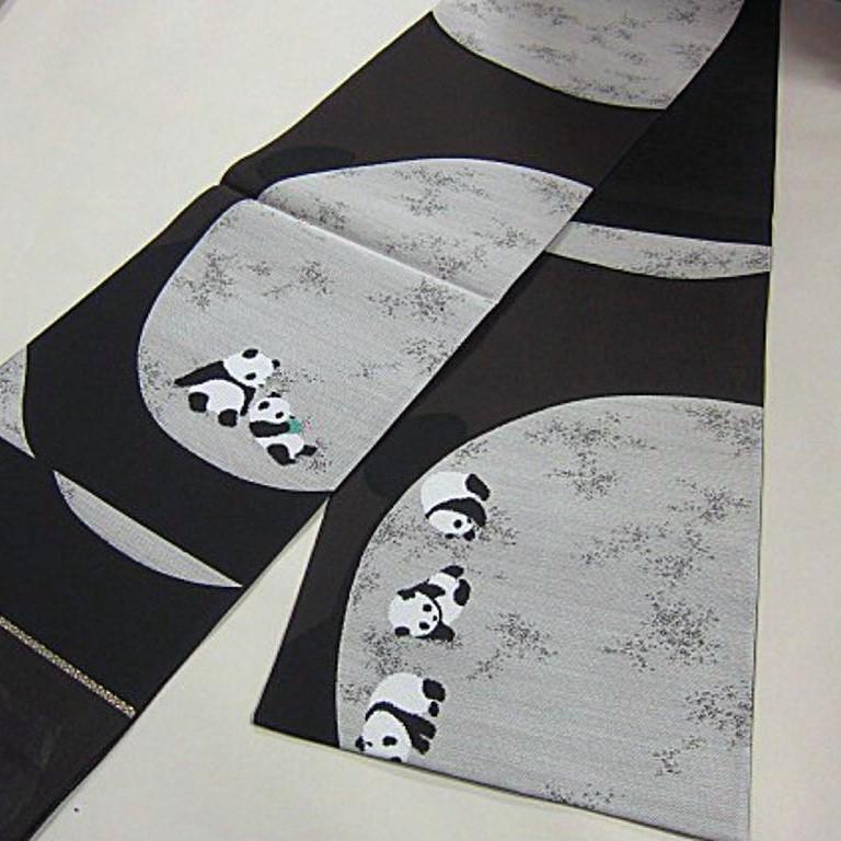  новый рисунок новый товар не готовый запад . тканый двойной пояс obi родители .. Panda 