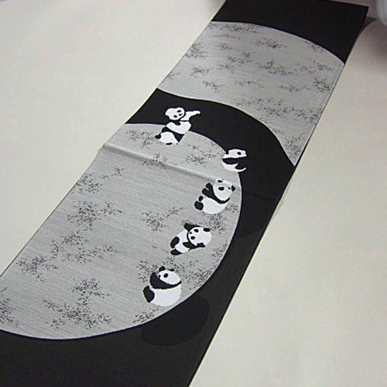  новый рисунок новый товар не готовый запад . тканый двойной пояс obi родители .. Panda 