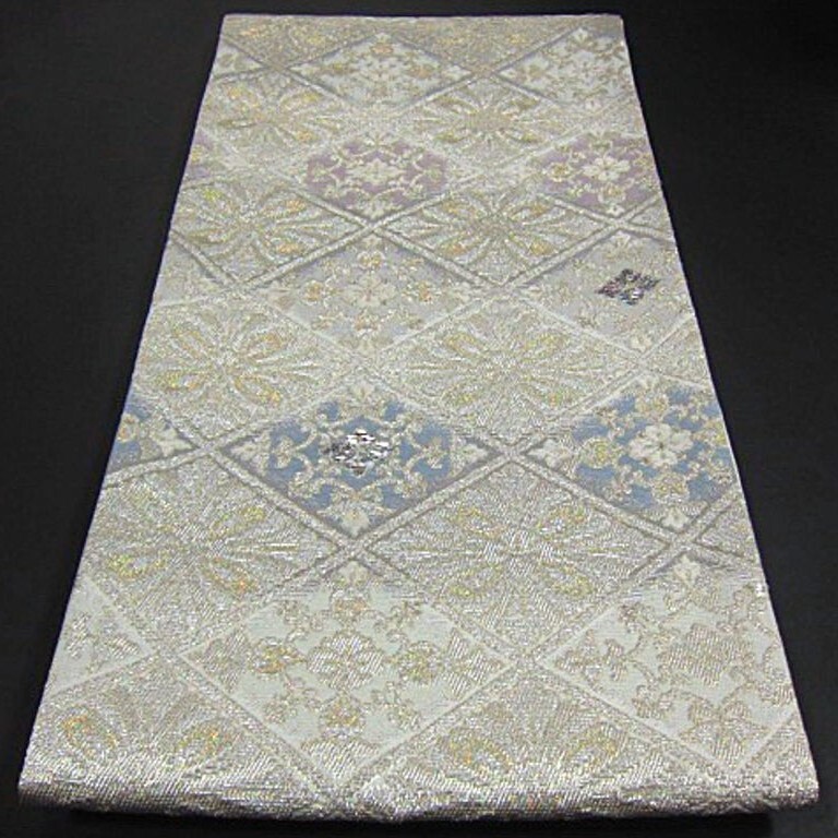上質(zhì)な逸品　新品未仕立　豪華作品　西陣織六通柄輪奈織袋帯　螺鈿織り込