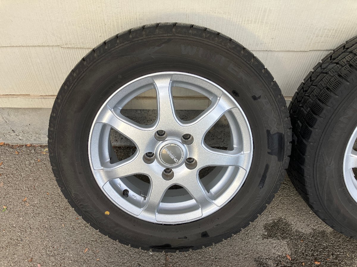 【中古品】ダンロップ WINTER MAXX 195/65R15 22年制造　4本セット STYLE PRASINOホイール付
