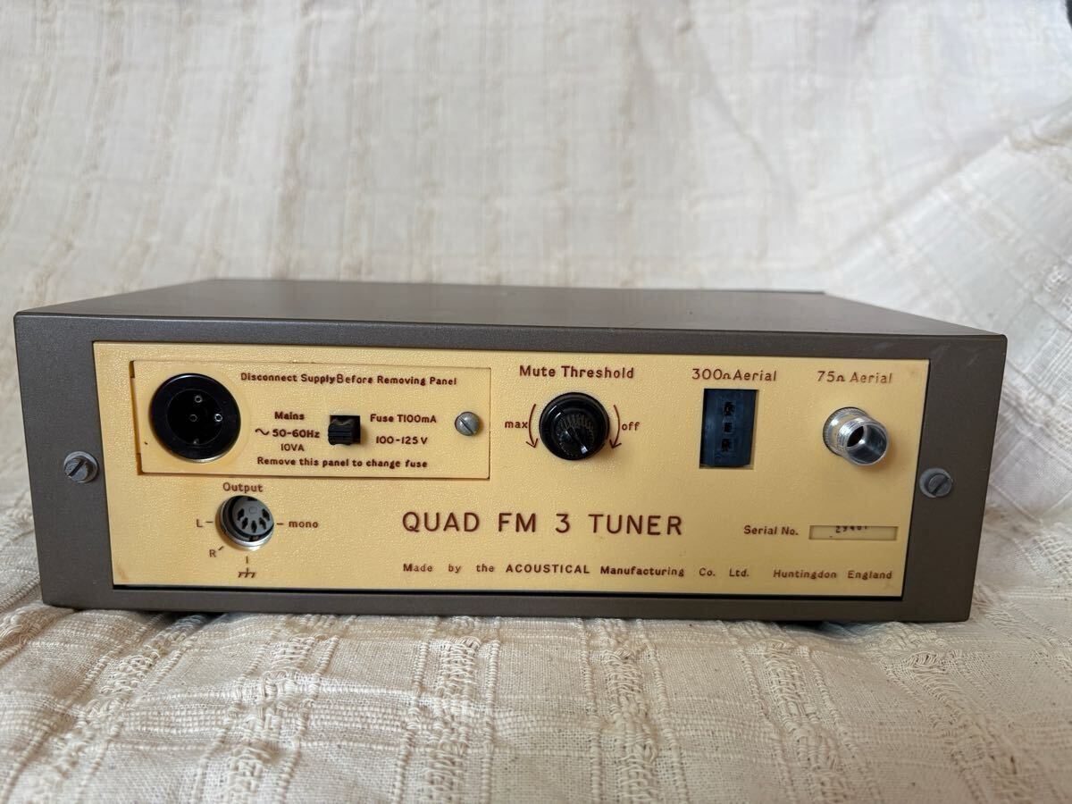 【動(dòng)作良好品】QUAD クォード FM3 チューナー /4ピンDINDINケーブル/純正電源コード付