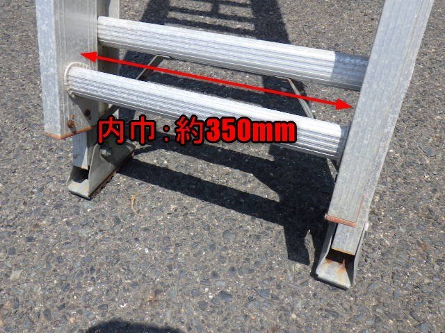 [ прямой самовывоз ограничение ] Okayama * Япония aluminium 2 полосный лестница NR2-72 автоматика безопасность блокировка оборудование есть общая длина 7m16cm specification угол примерно 75 раз б/у 