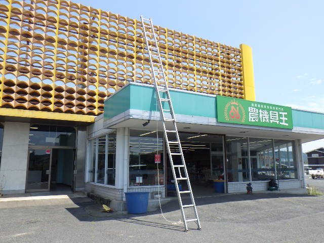 [ прямой самовывоз ограничение ] Okayama * Япония aluminium 2 полосный лестница NR2-72 автоматика безопасность блокировка оборудование есть общая длина 7m16cm specification угол примерно 75 раз б/у 