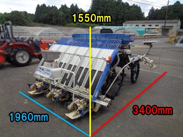 千葉 イセキ 6條植 田植機 PZ63-HGRLF ロータリ式 512時間 ダブルタイヤ 整地 ローター 施肥機 苗レール Zターン 中古 【納品代別途】