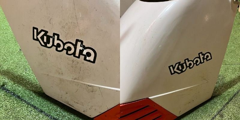 福井▲田植機(jī) フロントカバー クボタ SPA5から取り外し センターマーカー付き フロントマスク ボンネット パーツ 部品 予備 交換 中古品