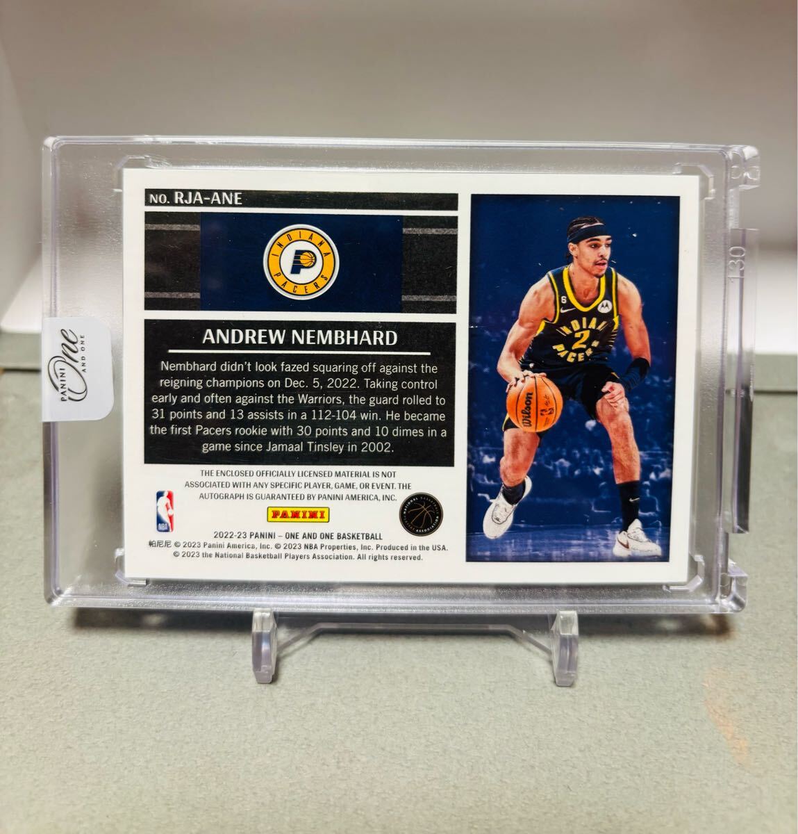 【Andrew Nembhard】◆25枚限定!RPA◆2022-23 PANINI One and One NBA インディアナペイサーズ NBA Final ネムハード 直筆サインカード