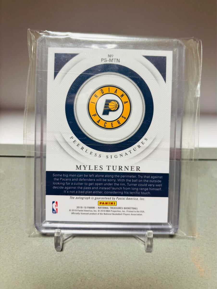 【Myles Turner】◆99枚限定直筆サインカード◆2018-19 PANINI National Treasures NBA インディアナペイサーズ NBA Final 直書き ルーキー