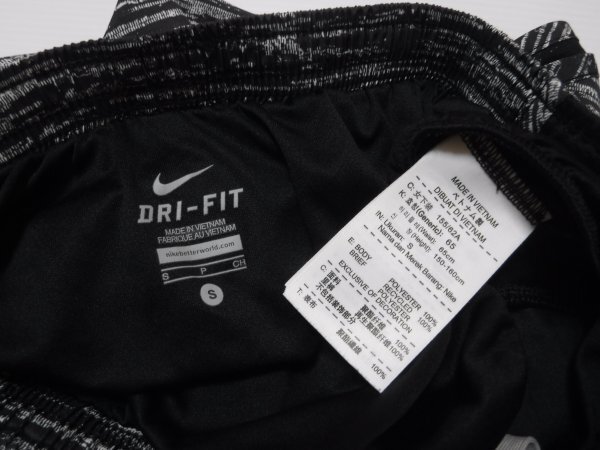 NIKEナイキ★DRI-FIT★インナーパンツ付き★モノトーン柄プリント★ショートパンツ★S
