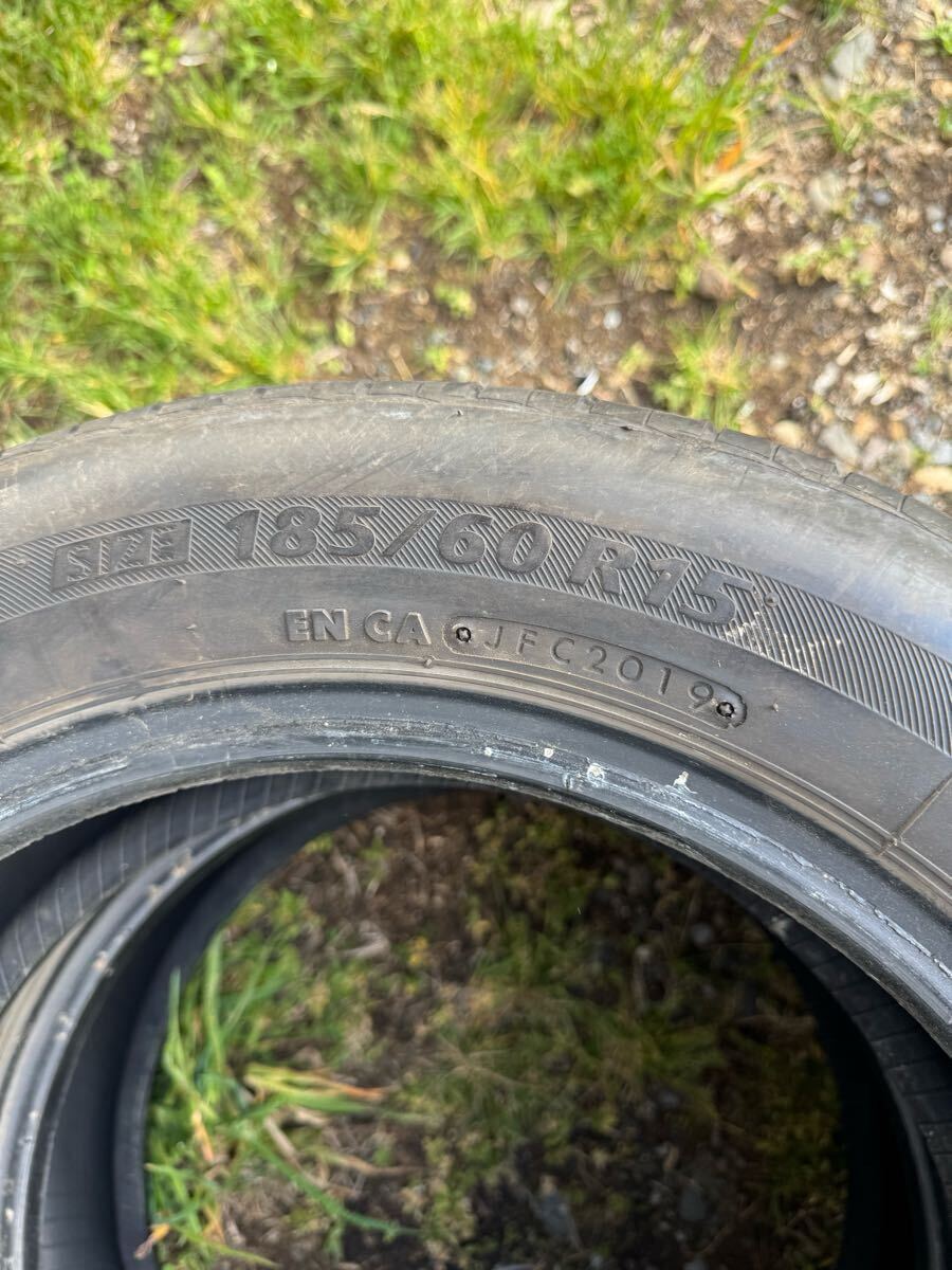 BRIDGESTONE 185/60R15 19年制　7分山　夏タイヤ　2本