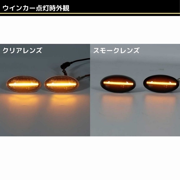 流れるウインカー XB32S スプラッシュ LED サイドマーカー クリア 流星 ハイフラ防止対策済み 高輝度SMD