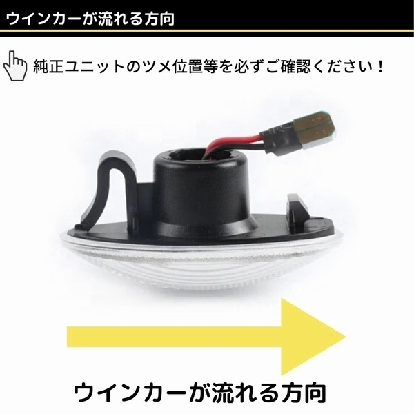 流れるウインカー DG64W スクラムワゴン LED サイドマーカー クリア 流星 ハイフラ防止対策済み 高輝度SMD