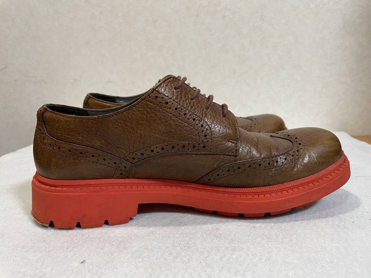 CAMPER カンペール ★ レザー ウィングチップ シューズ 茶 ビムラブソール オレンジ ビジネス 41 美品