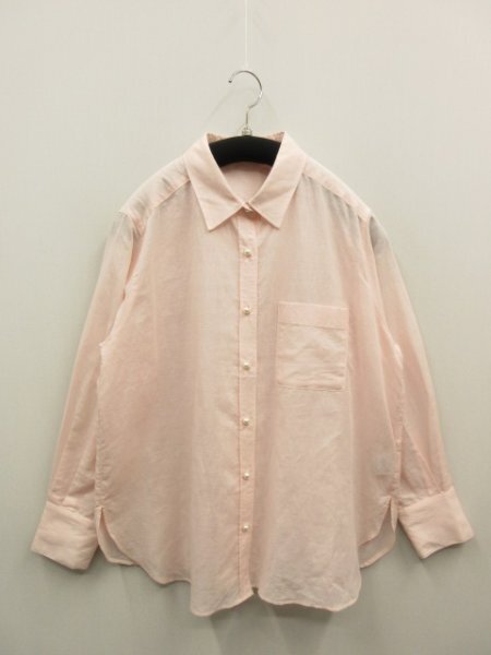 24年アプワイザーリッシェ★洗える?　定価￥16500(稅込)パールボタンエアリー2WAYシャツ　ブラウス◆サイズ1