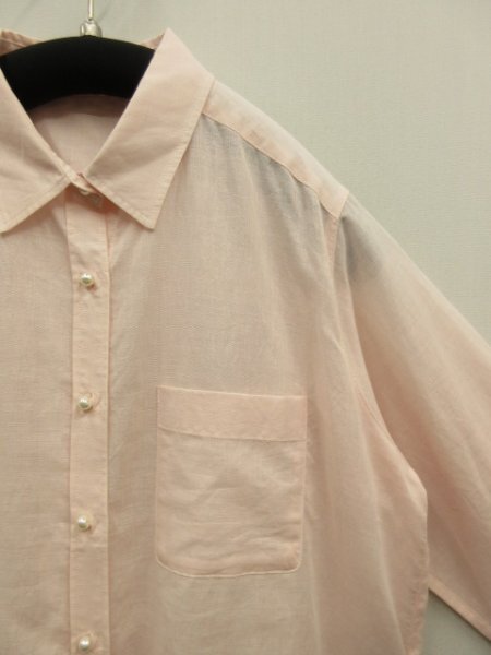 24年アプワイザーリッシェ★洗える?　定価￥16500(稅込)パールボタンエアリー2WAYシャツ　ブラウス◆サイズ1