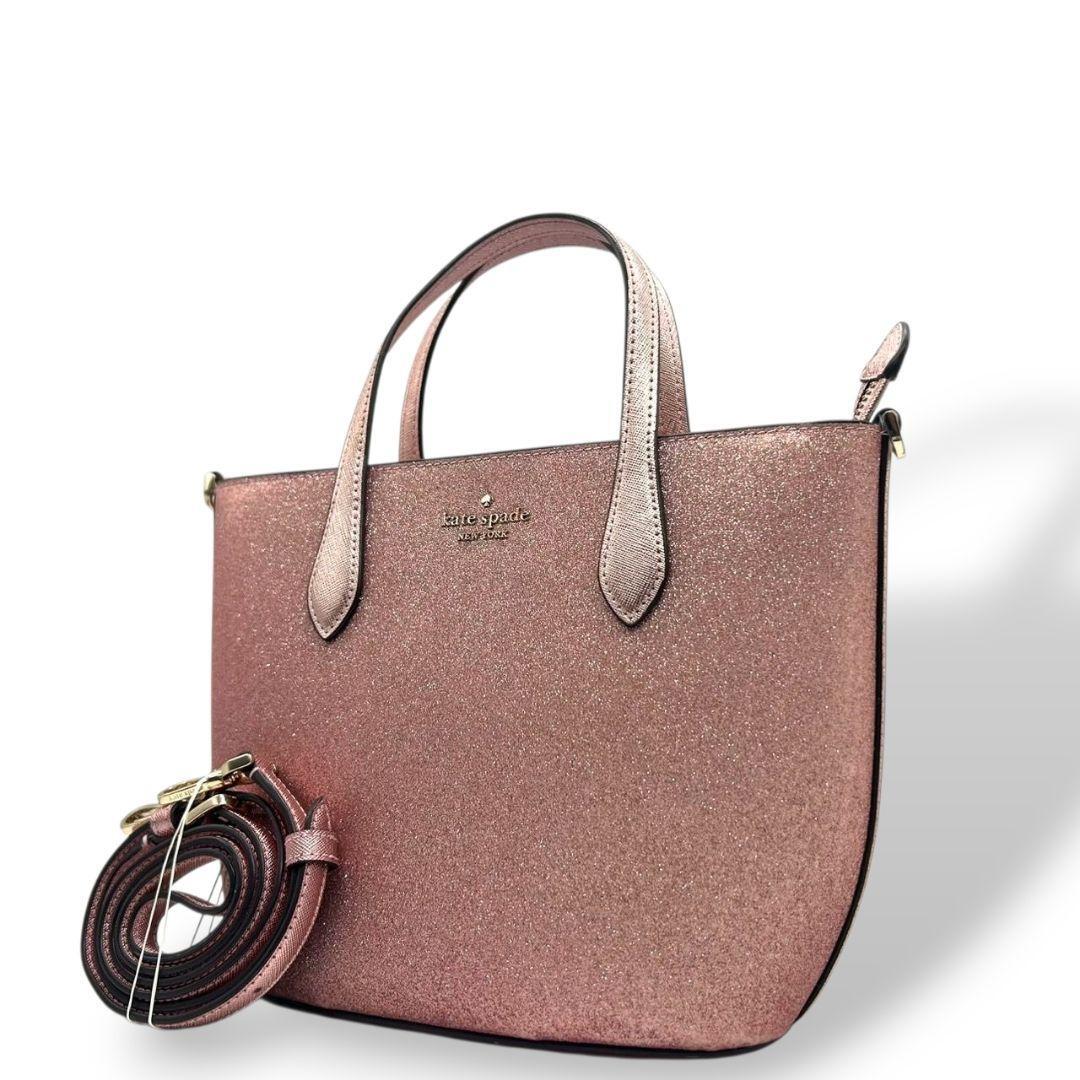  прекрасный товар Kate Spade ручная сумочка плечо розовый ламе 2way s93