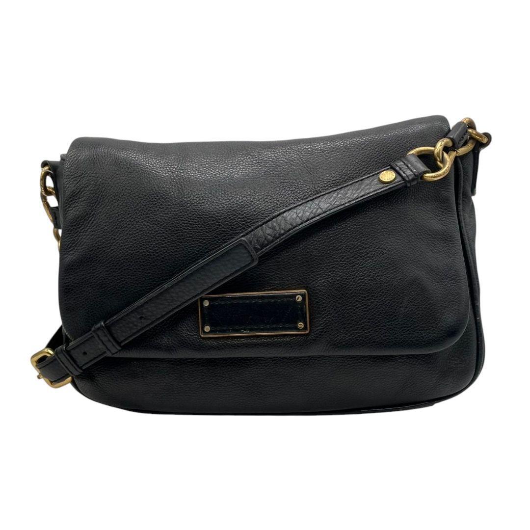 1円 ★美品★ マークバイマークジェイコブス ショルダーバッグ 黒 ブラック レザー 斜め掛け フラップ MARC BY MARC JACOBS レディース T2