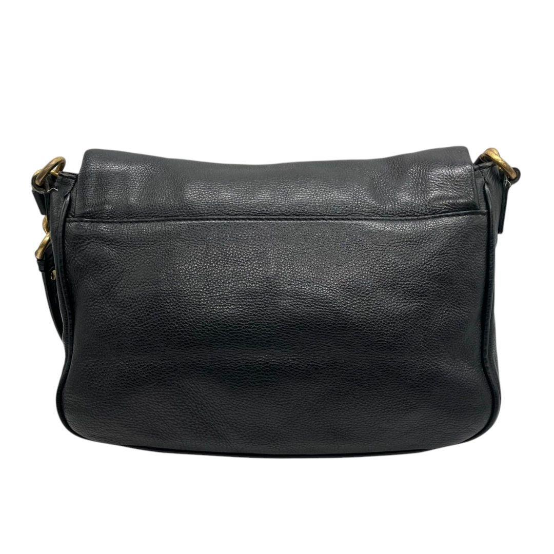 1円 ★美品★ マークバイマークジェイコブス ショルダーバッグ 黒 ブラック レザー 斜め掛け フラップ MARC BY MARC JACOBS レディース T2