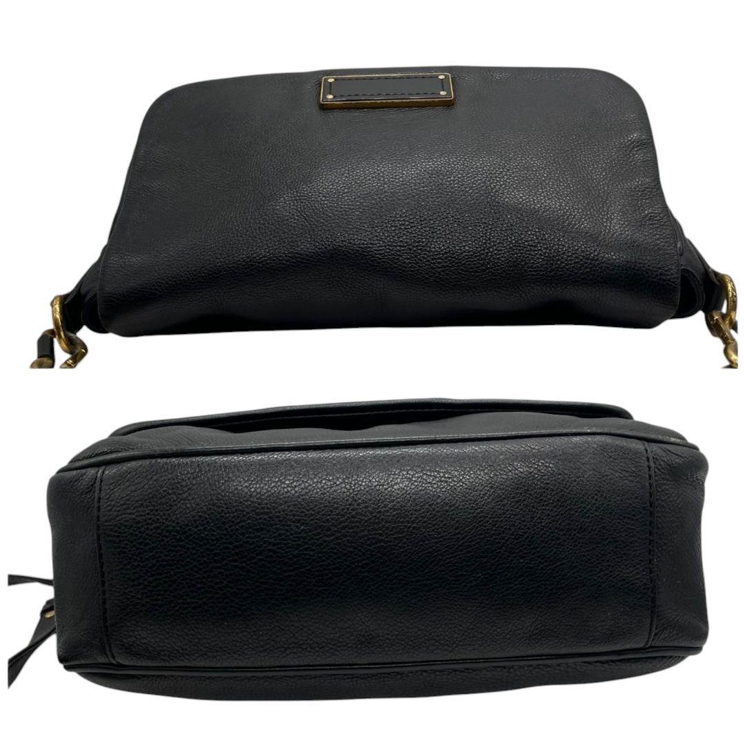 1円 ★美品★ マークバイマークジェイコブス ショルダーバッグ 黒 ブラック レザー 斜め掛け フラップ MARC BY MARC JACOBS レディース T2