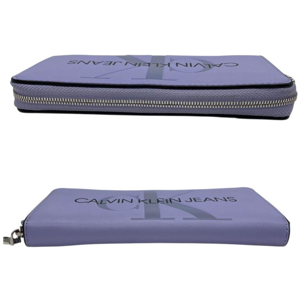 美品　カルバンクラインジーンズ　長財布　パープル　デカロゴ　CKロゴ　M3 美品 カルバンクラインジーンズ 長財布 パープル デカロゴ CK