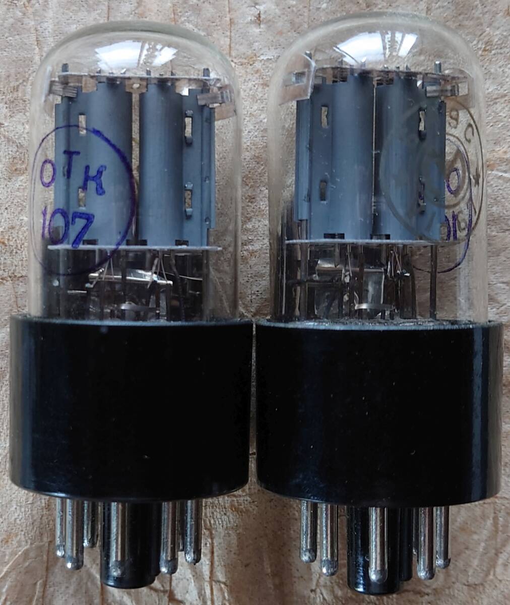 MELZ 6SL7GT互換ピン互換 ソ連制6N9S(6H9C)1967年6月制造OTK107（2個(gè)）