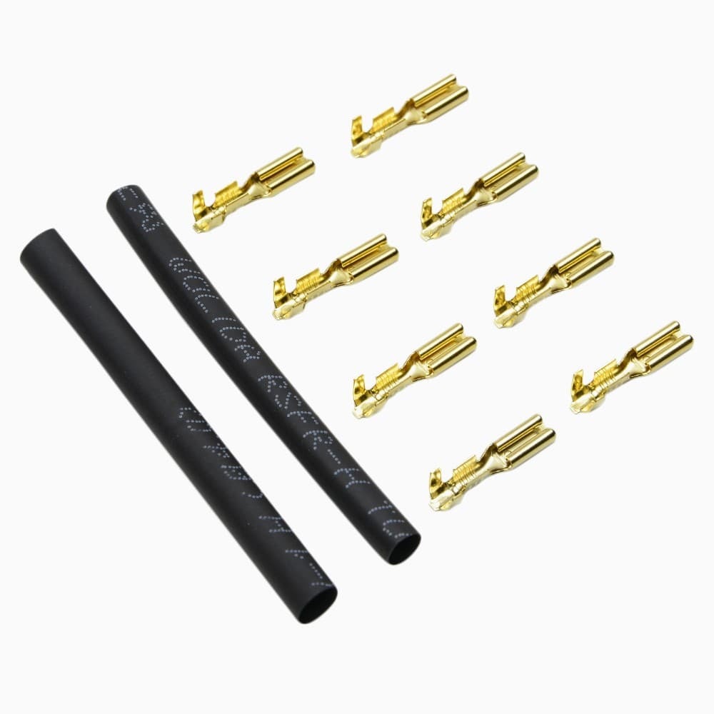 EAGLE FORCE ガンモーターコネクター 電動ガン用 8個セット 熱収縮チューブ付 イーグルフォース イーグル模型_画像1