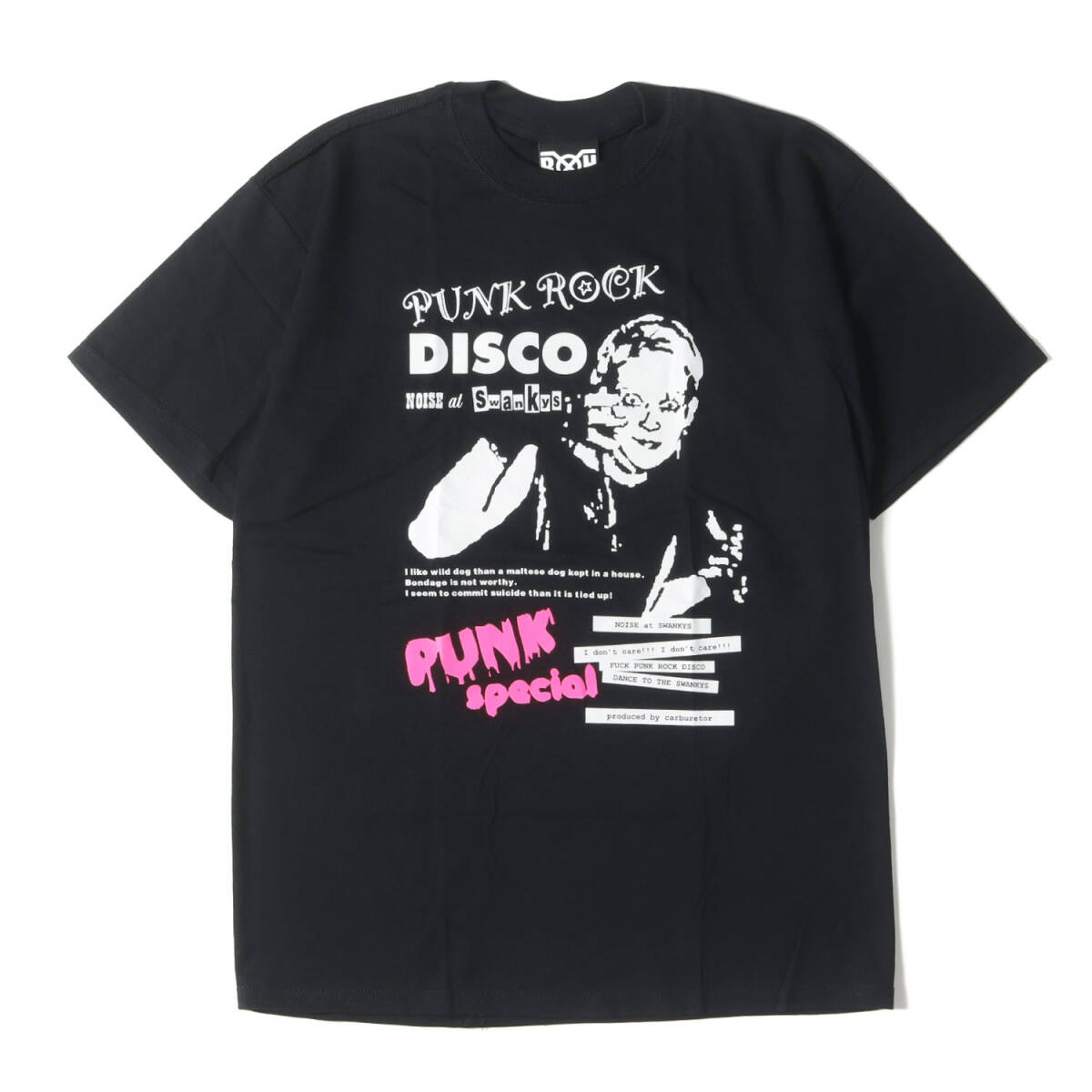 【新品】BOUNTY HUNTER バウンティーハンター Tシャツ サイズ:M / セックス?ピストルズ パロディーロゴ クルーネック Tシャツ / ブラック
