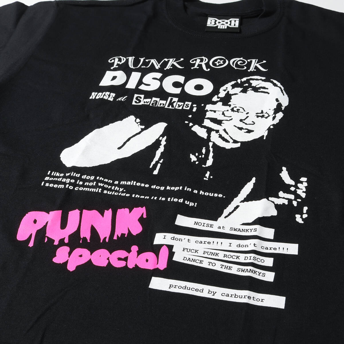 【新品】BOUNTY HUNTER バウンティーハンター Tシャツ サイズ:M / セックス?ピストルズ パロディーロゴ クルーネック Tシャツ / ブラック