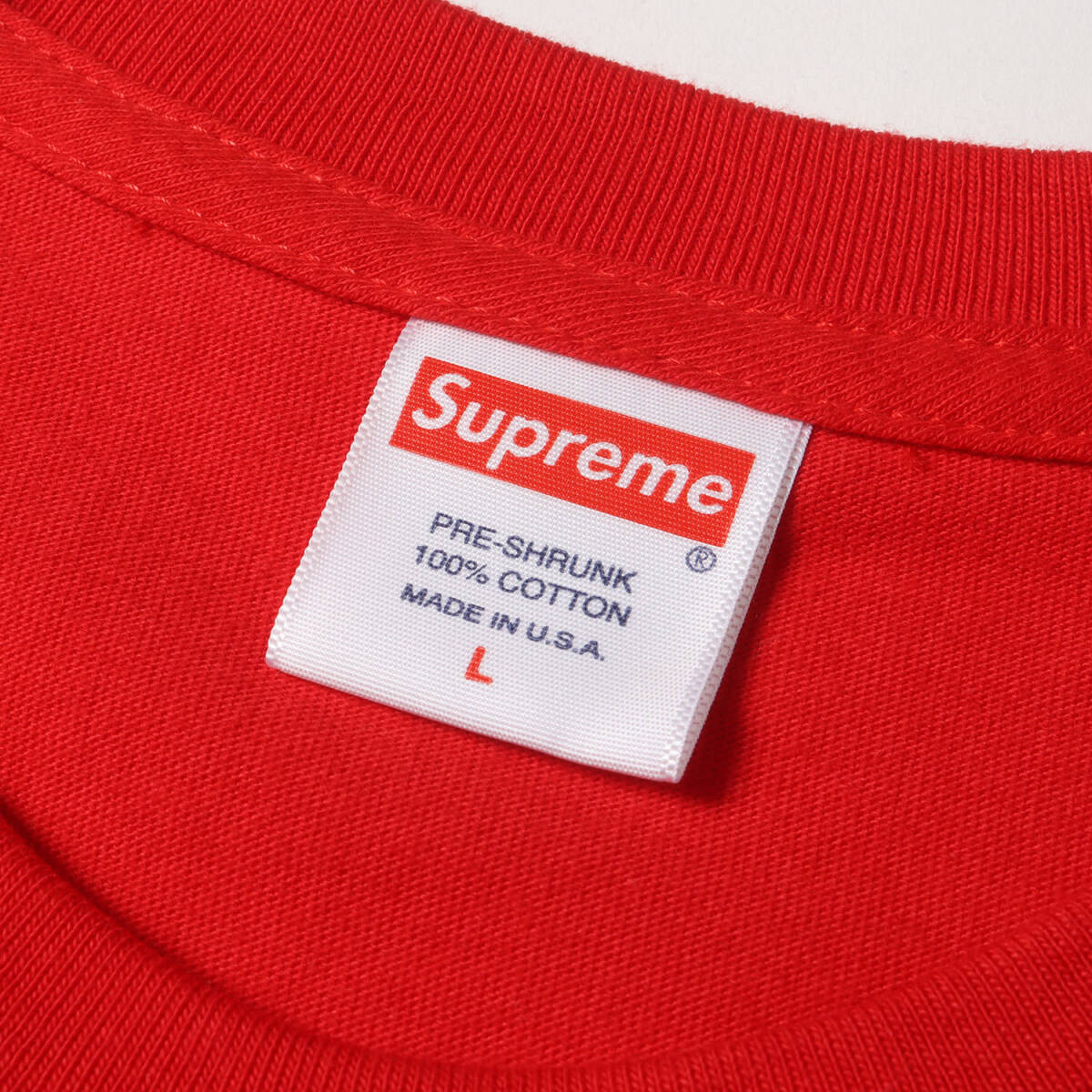 [ как новый ]Supreme Supreme футболка размер :L / 20AW Cross box Logo вырез лодочкой футболка (Cross Box Logo Tee) / красный 
