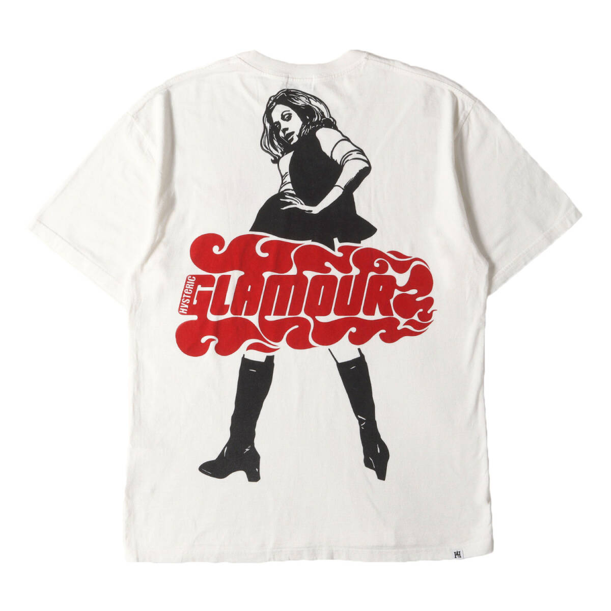 HYSTERIC GLAMOUR ヒステリックグラマー Tシャツ サイズ:M / VIXEN GIRL オーバーサイズ Tシャツ (02202CT17) / ホワイト / トップス