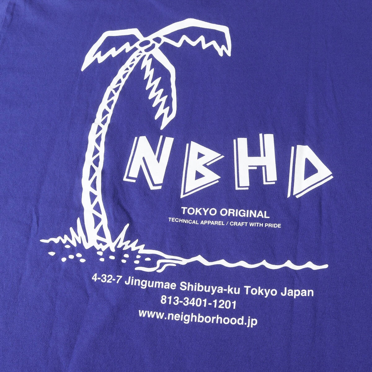 NEIGHBORHOOD ネイバーフッド Tシャツ サイズ:L / 24SS パームツリー グラフィック クルーネック Tシャツ (NH.TEE SS-6) / ブルー