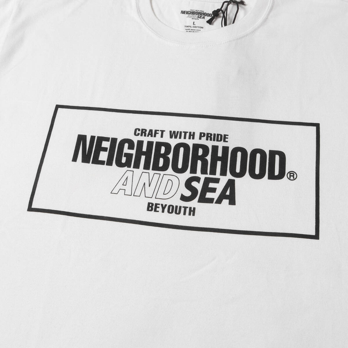 【新品】NEIGHBORHOOD ネイバーフッド Tシャツ サイズ:L / 23SS WIND AND SEA コラボロゴ Tシャツ (NH×WIND AND SEA.TEE SS-1) / ホワイト