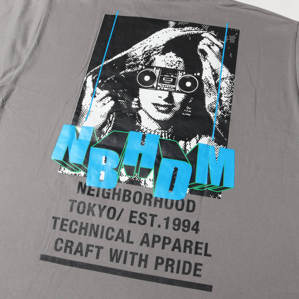 NEIGHBORHOOD ネイバーフッド Tシャツ サイズ:L / 22SS グラフィックプリント クルーネック Tシャツ / グレー / トップス カットソー
