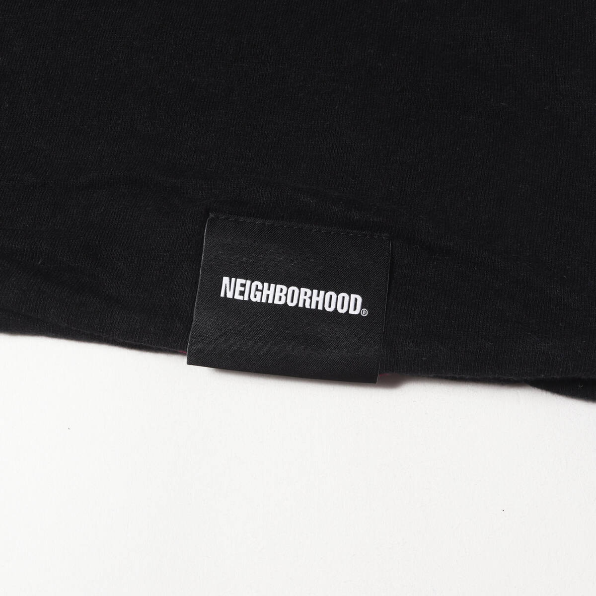【美品】NEIGHBORHOOD ネイバーフッド 23AW ミリタリーロゴ リバーシブル Tシャツ(REVERSIBLE CREWNECK SS) / ブラック バーガンディー L