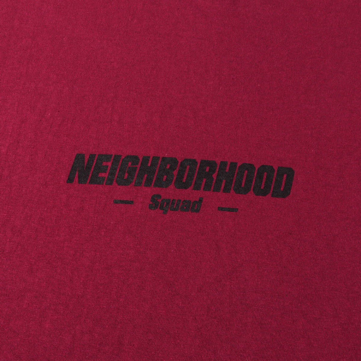 【美品】NEIGHBORHOOD ネイバーフッド 23AW ミリタリーロゴ リバーシブル Tシャツ(REVERSIBLE CREWNECK SS) / ブラック バーガンディー L