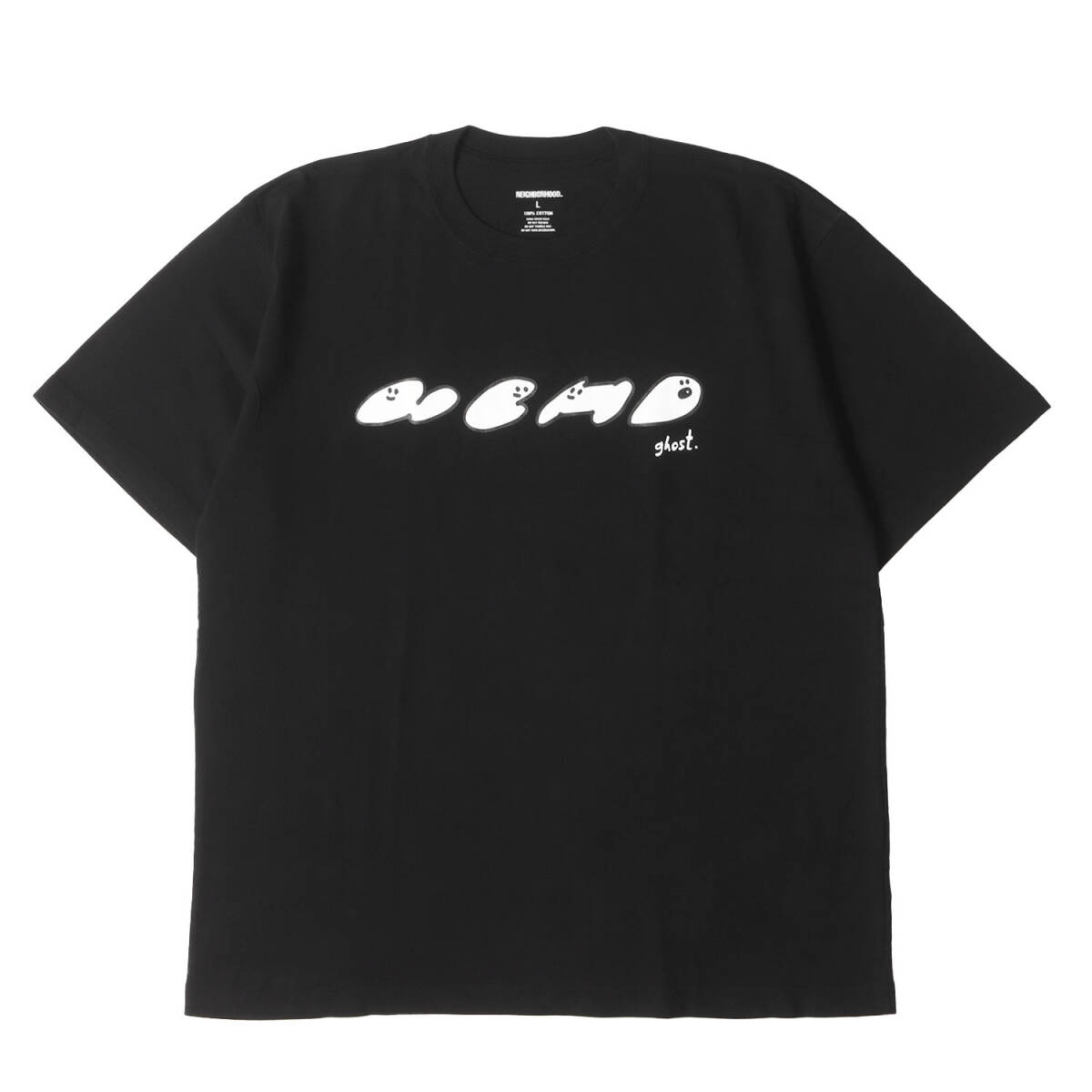 NEIGHBORHOOD ネイバーフッド Tシャツ サイズ:L / 21AW ghost グラフィック クルーネック Tシャツ / ブラック 黒 / トップス / コラボ