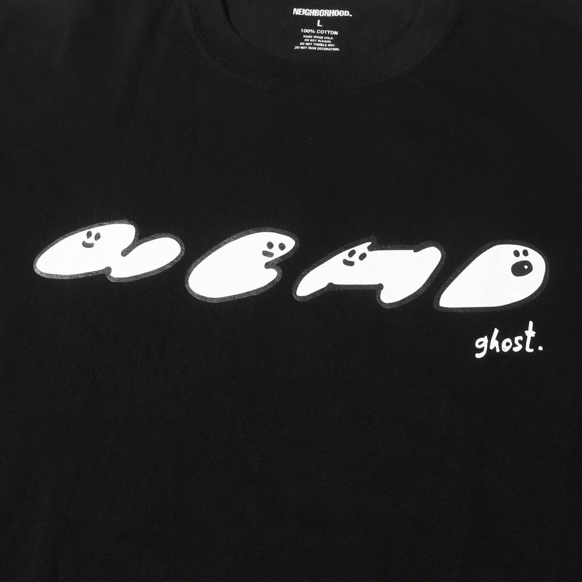 NEIGHBORHOOD ネイバーフッド Tシャツ サイズ:L / 21AW ghost グラフィック クルーネック Tシャツ / ブラック 黒 / トップス / コラボ