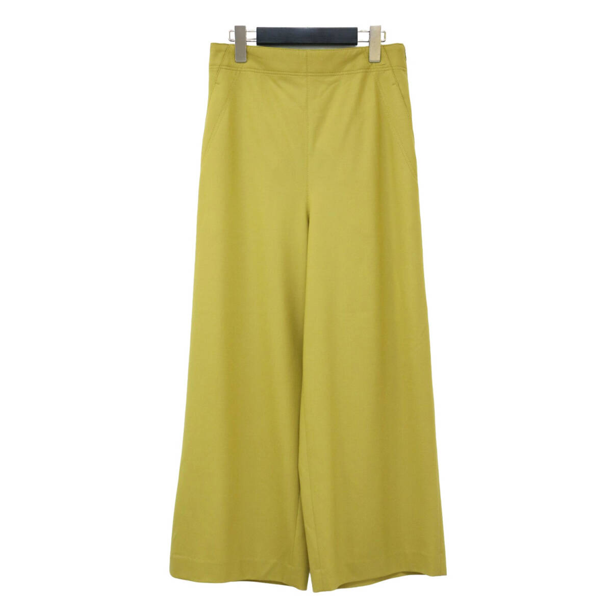 MACPHEE マカフィー パンツ イエロー サイズ:36 9號(hào) / ウール ストレッチ ワイド クロップド パンツ / ハイウエスト / ボトムス ズボン