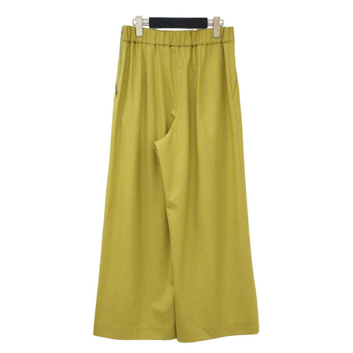 MACPHEE マカフィー パンツ イエロー サイズ:36 9號(hào) / ウール ストレッチ ワイド クロップド パンツ / ハイウエスト / ボトムス ズボン