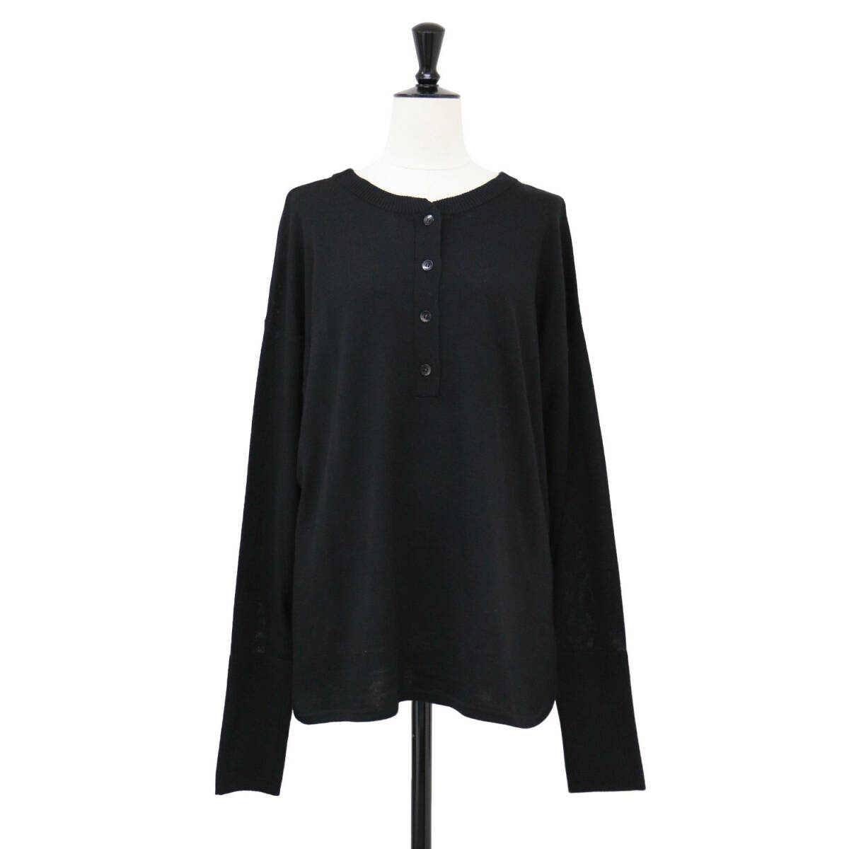 JOURNAL STANDARD ニット ブラック 黒 サイズ:FREE / 25春夏 ウォッシャブル 2WAY ヘンリー プルオーバー / ワイド タック スリット