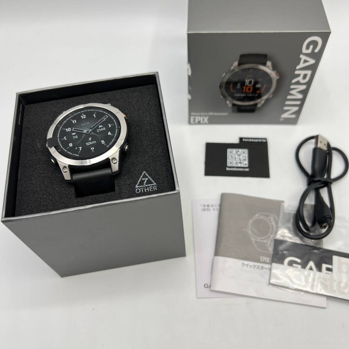 GARMIN epix Steel/Graphite 010-02582-05 スマートウォッチ ガーミン エピックス 本体