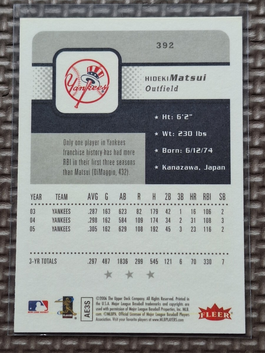 2006 Fleer #392 HIDEKI MATSUI New York Yankees Yomiuri Giants