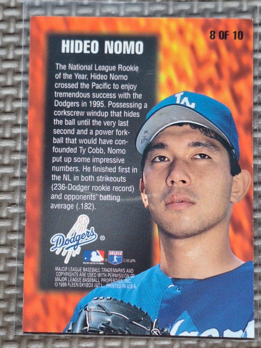 1996 Fleer #8 Of 10 HIDEO NOMO Smoke N' Heat Los Angeles Dodgers Kintetsu Buffaloes