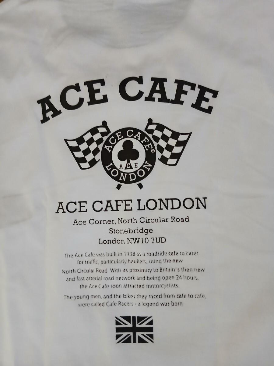 新品　ACE.CAFE.LONDON. 　　カフェレーサー発祥地　　　　　バックプリントTシャツ　サイズL