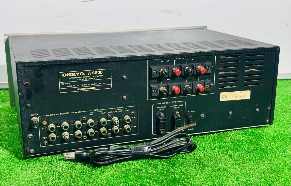ONKYO オンキョー プリメインアンプ A-6600 アンプ 音響機器 プリメインアンプ オーディオ機器 AC100V 50/60Hz 動作確認済み！