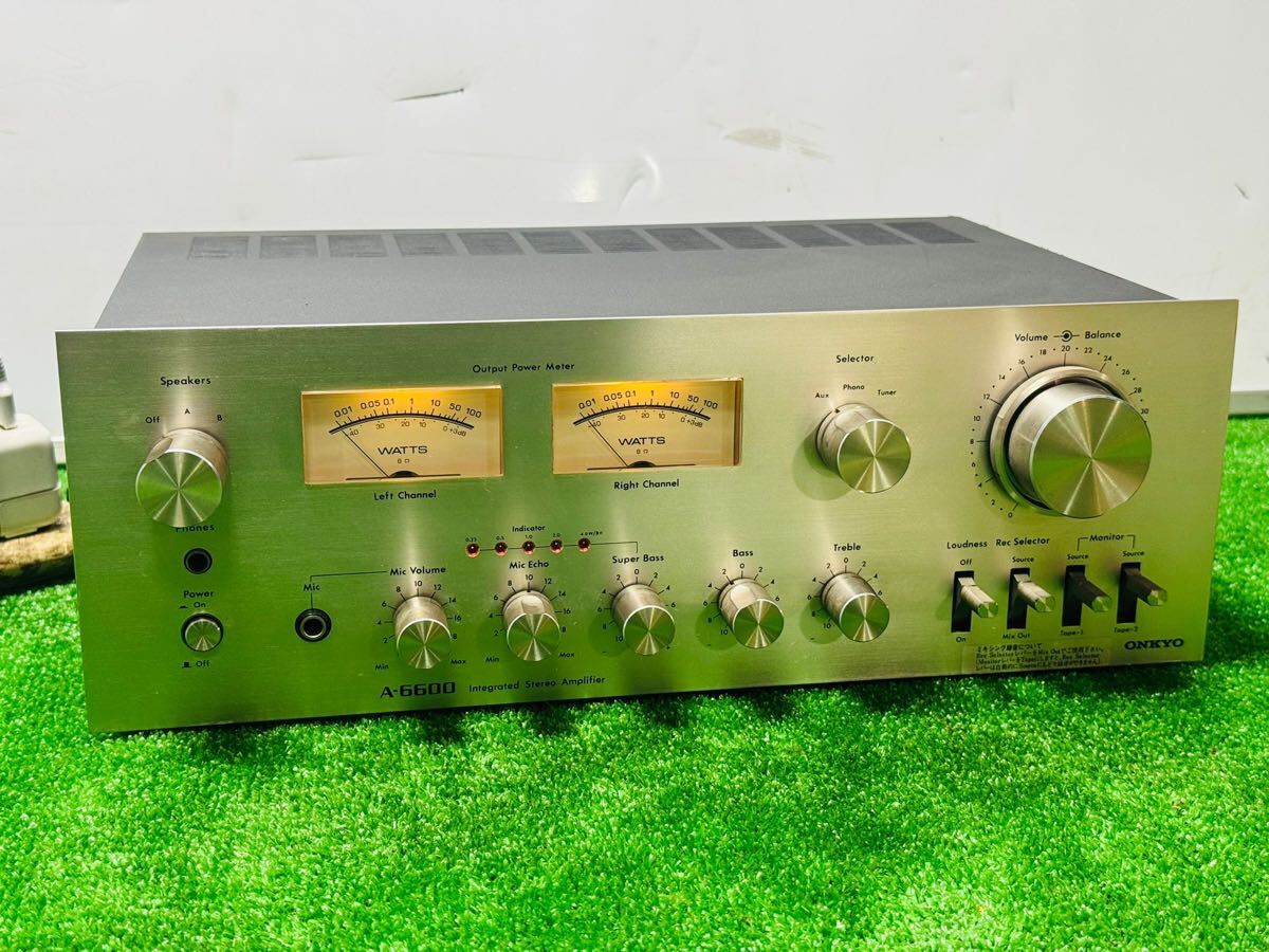 ONKYO オンキョー プリメインアンプ A-6600 アンプ 音響機器 プリメインアンプ オーディオ機器 AC100V 50/60Hz 動作確認済み！